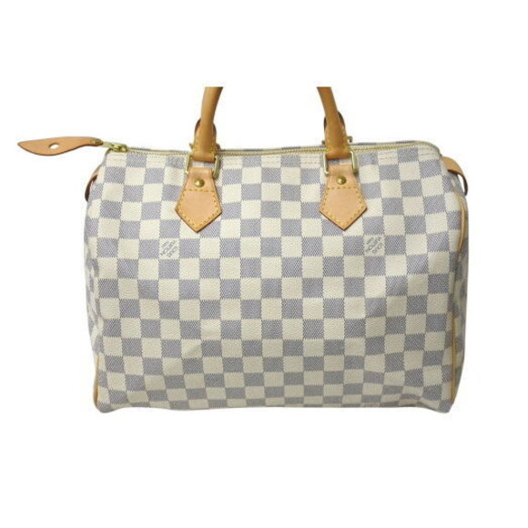 Louis Vuitton White Handbag White Azur Speedy Damier - Picture 3 of 8